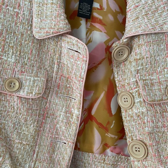 NWOT- Lane Bryant Salmon light peach tweed coat- lined - Picture 4 of 8